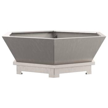 Feuerstelle Sechseckig 75x75x28 cm Wetterstahl