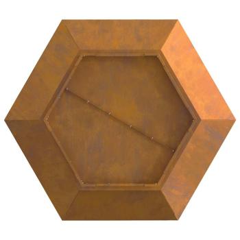 Feuerstelle sechseckig 100x100x28 cm Wetterfestes Stahl