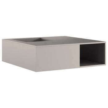 Feuerstelle mit Holzlager 100x100x30 cm Wetterstahl