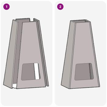 Feuerschale 50x35x100 cm Wetterfestes Stahl
