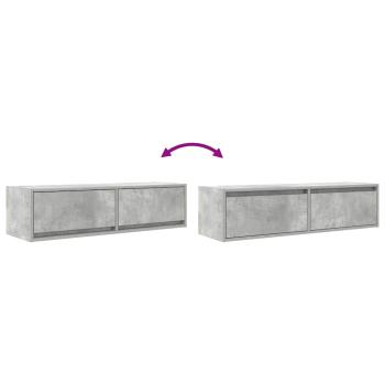 TV-Schrank Beton Grau Holzwerkstoff 100 x 31 x 25,5 cm