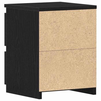 Nachttische mit Schubladen 2 Stk Schwarz Eiche 30x30x40 cm