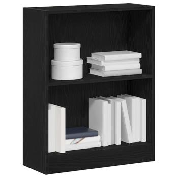 Bücherregal Schwarz 60x24x76 cm aus Holzwerkstoff