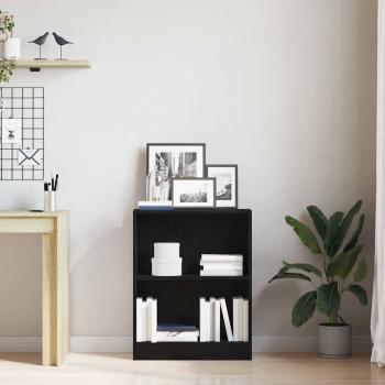 Bücherregal Schwarz 60x24x76 cm aus Holzwerkstoff