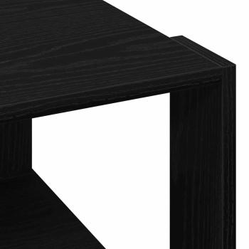 Couchtisch schwarz, Eichenholz, 85x55x31 cm, Holzwerkstoff