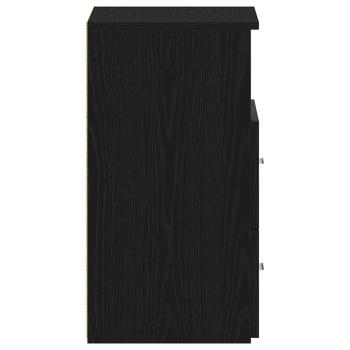 Nachttische 2er Set Schwarz Eiche 50x32x60cm Holzwerkstoff