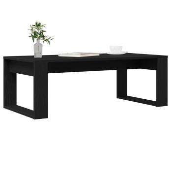 Couchtisch in Schwarz mit Eiche, 102x50x35 cm aus Holzwerkstoff