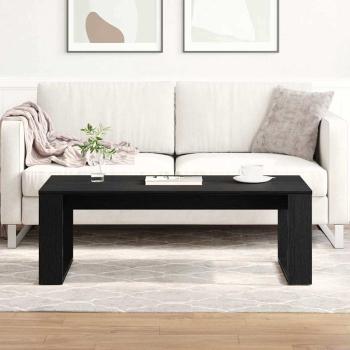 Couchtisch in Schwarz mit Eiche, 102x50x35 cm aus Holzwerkstoff