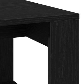 Couchtisch in Schwarz mit Eiche, 102x50x35 cm aus Holzwerkstoff