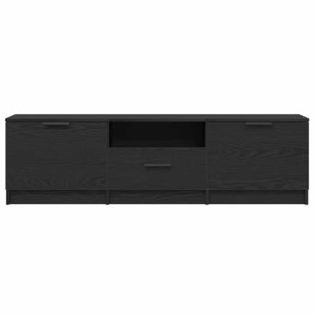 TV-Schrank - Schwarzes Eichenholz - 140x35x40 cm - Aus Holzwerkstoff gefertigt