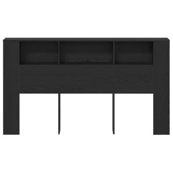 Kopfteilkabinett in schwarzem Eichenholz - 180x18.5x102.5 cm