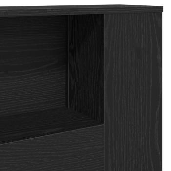 Kopfteilkabinett in schwarzem Eichenholz - 180x18.5x102.5 cm