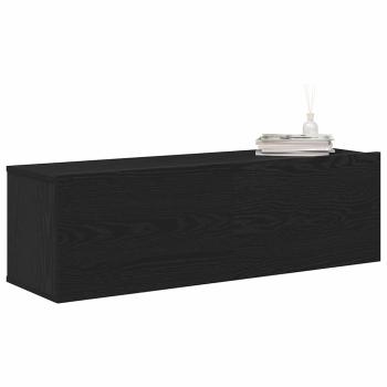 TV-Schränke 2er Set Schwarz Eiche 100x30x30 cm Holzfaser