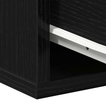 Wandmontierter Nachttisch Schwarze Eiche Spanplatte Klein