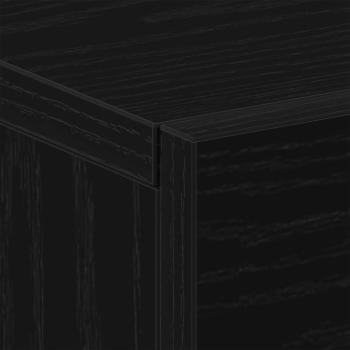 Wandmontierter Nachttisch Schwarze Eiche Spanplatte Klein