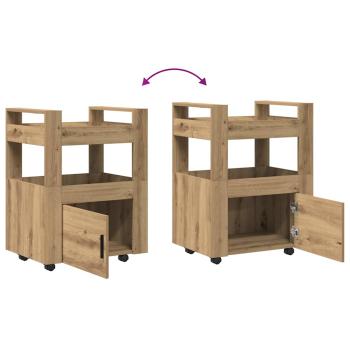 Küchenwagen Artisan Eiche 60x45x80 cm Holzwerkstoff