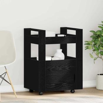 ARDEBO.de - Küchenwagen Schwarze Eiche 60x45x80 cm Holzwerkstoff