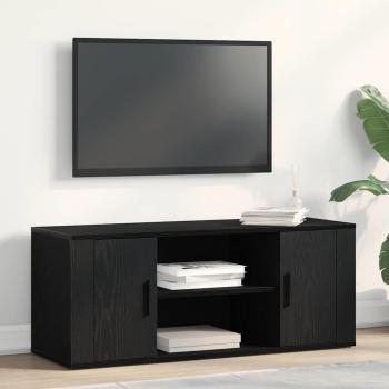 ARDEBO.de - TV-Schrank Schwarz Eiche 100x35x40 cm Holzwerkstoff