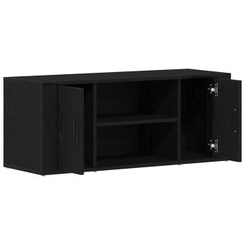 TV-Schrank Schwarz Eiche 100x35x40 cm Holzwerkstoff