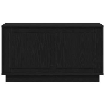 TV Schrank Schwarz Eiche 80x35x45 cm Engineered Wood