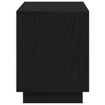 TV Schrank Schwarz Eiche 80x35x45 cm Engineered Wood