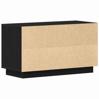 TV Schrank Schwarz Eiche 80x35x45 cm Engineered Wood