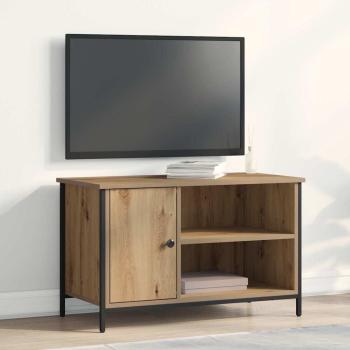 ARDEBO.de - TV-Schrank Artisan Eiche 80x40x50 cm Holzwerkstoff und Stahl