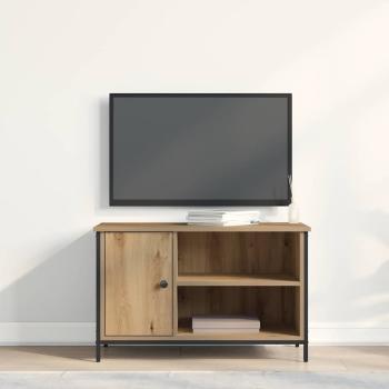 TV-Schrank Artisan Eiche 80x40x50 cm Holzwerkstoff und Stahl