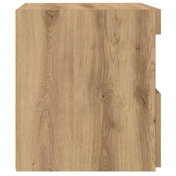 Nachttisch mit LED-Lichtern Artisan Eiche 50x40x45 cm