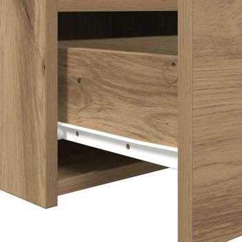 Nachttisch mit LED-Lichtern Artisan Eiche 50x40x45 cm
