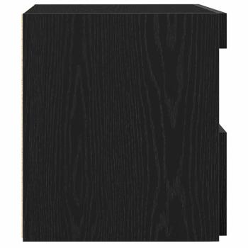 Nachttisch mit LED-Lichtern Schwarz Eiche 50x40x45 cm