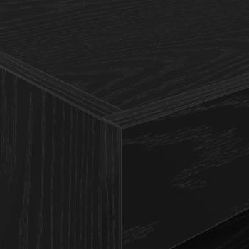 Nachttische mit LED-Lichtern 2 Stück Schwarz Eiche 50x40x45 cm