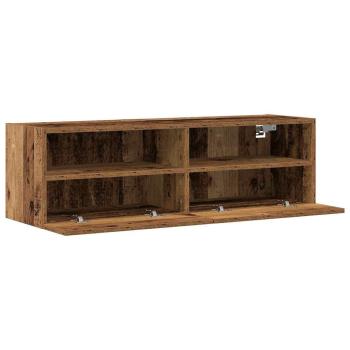 TV-Wandregale 2 Stück Alte Holz 100x30x30 cm Holzwerkstoff