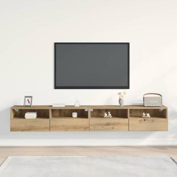 ARDEBO.de - TV-Wandanrichten 2 Stück Artisan Eiche 100x30x30 cm Holzwerkstoff