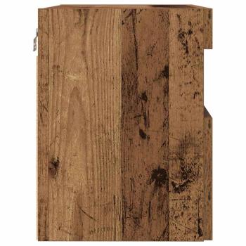 TV-Wandschränke mit LED-Lichtern 2 Stück Altes Holz 60x30x40 cm