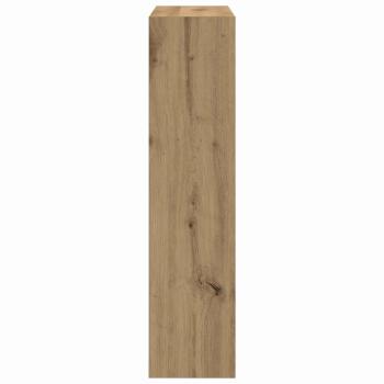 Schuhschrank mit Klappschublade, geräucherte Eiche 80x21x87,5 cm