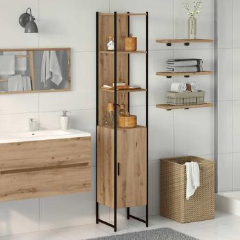 ARDEBO.de - Badezimmer Schrank Artisan Eiche 33x33x185,5 cm Engineering Holz