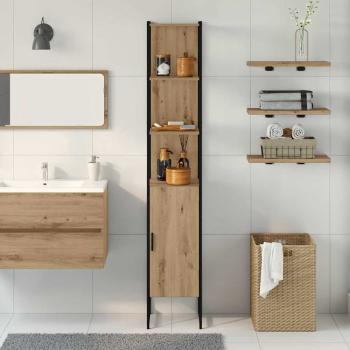 Badezimmer Schrank Artisan Eiche 33x33x185,5 cm Engineering Holz