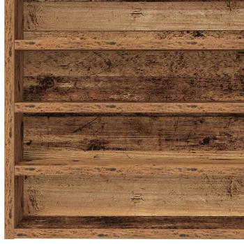 Wandregal im Vintage-Stil aus Altholz und Holzwerkstoff