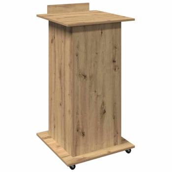 Rednerpult mit Rädern Artisan Eiche Leimholz
