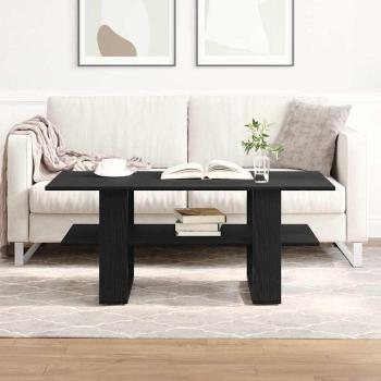 ARDEBO.de - Couchtisch Schwarzer Eichenholz 102x55x42 cm Holzwerkstoff