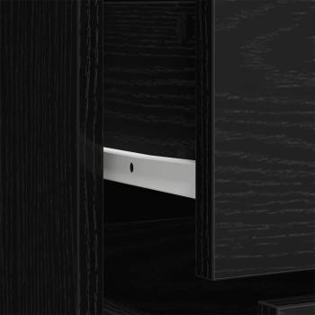 Kleiderschrank Schwarz Eiche 80x52x180 cm Ingenieurholz
