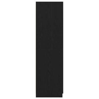 Kleiderschrank Schwarz Eiche 80x52x180 cm Ingenieurholz