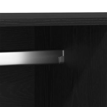Kleiderschrank Schwarz Eiche 80x52x180 cm Ingenieurholz
