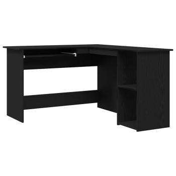 Schreibtisch Schwarz Eiche 120x140x75 cm aus Holz