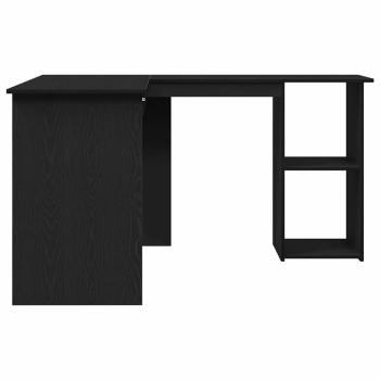 Schreibtisch Schwarz Eiche 120x140x75 cm aus Holz