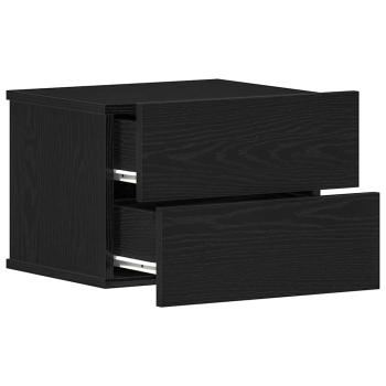 Nachttische 2er Set Schwarz Eiche 40x30x30 cm Holzwerkstoff