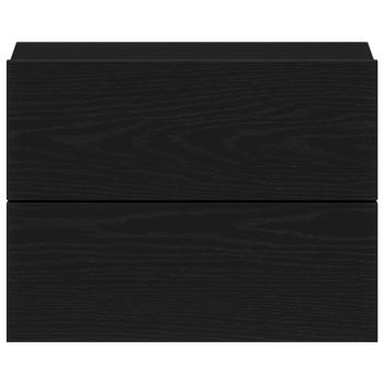 Nachttische 2er Set Schwarz Eiche 40x30x30 cm Holzwerkstoff