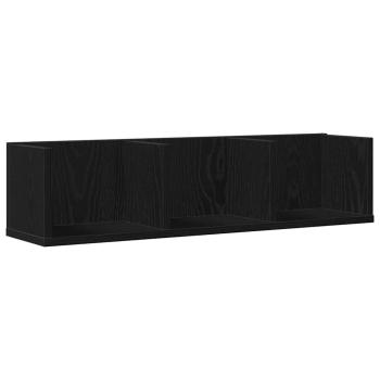 CD-Wandregal Schwarze Eiche 75x18x18 cm aus Holzwerkstoff