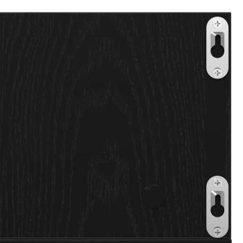 Wandregal Wandhalterung Schwarz Eichen-Optik 75 x 18 x 18 cm